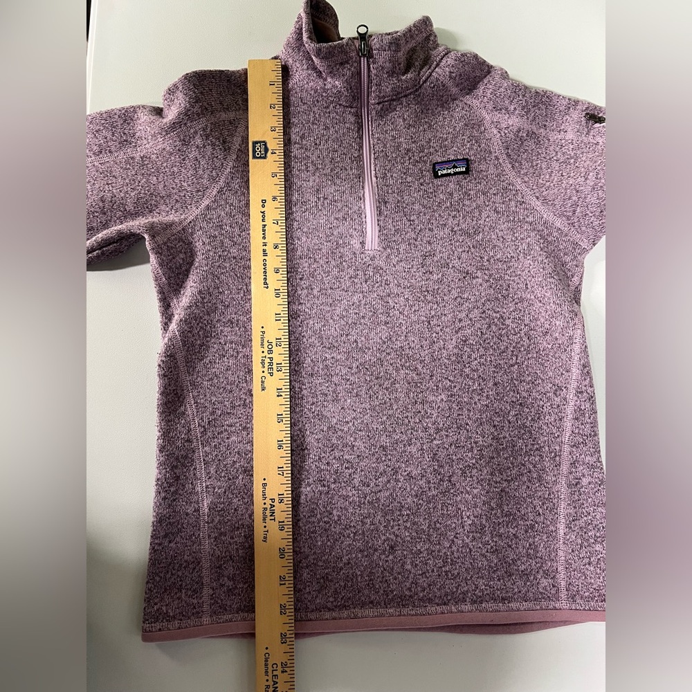 Patagonia Better Sweater 1/4 Zip Girls XXL 16-18 Purple - Picture 8 of 9